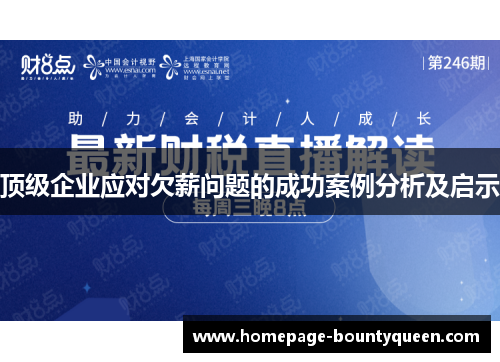 顶级企业应对欠薪问题的成功案例分析及启示