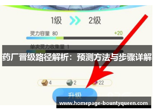 药厂晋级路径解析：预测方法与步骤详解
